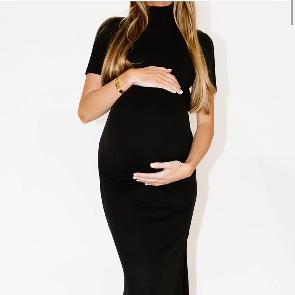Ellis Maxi Dress in Black - Bump Friendly